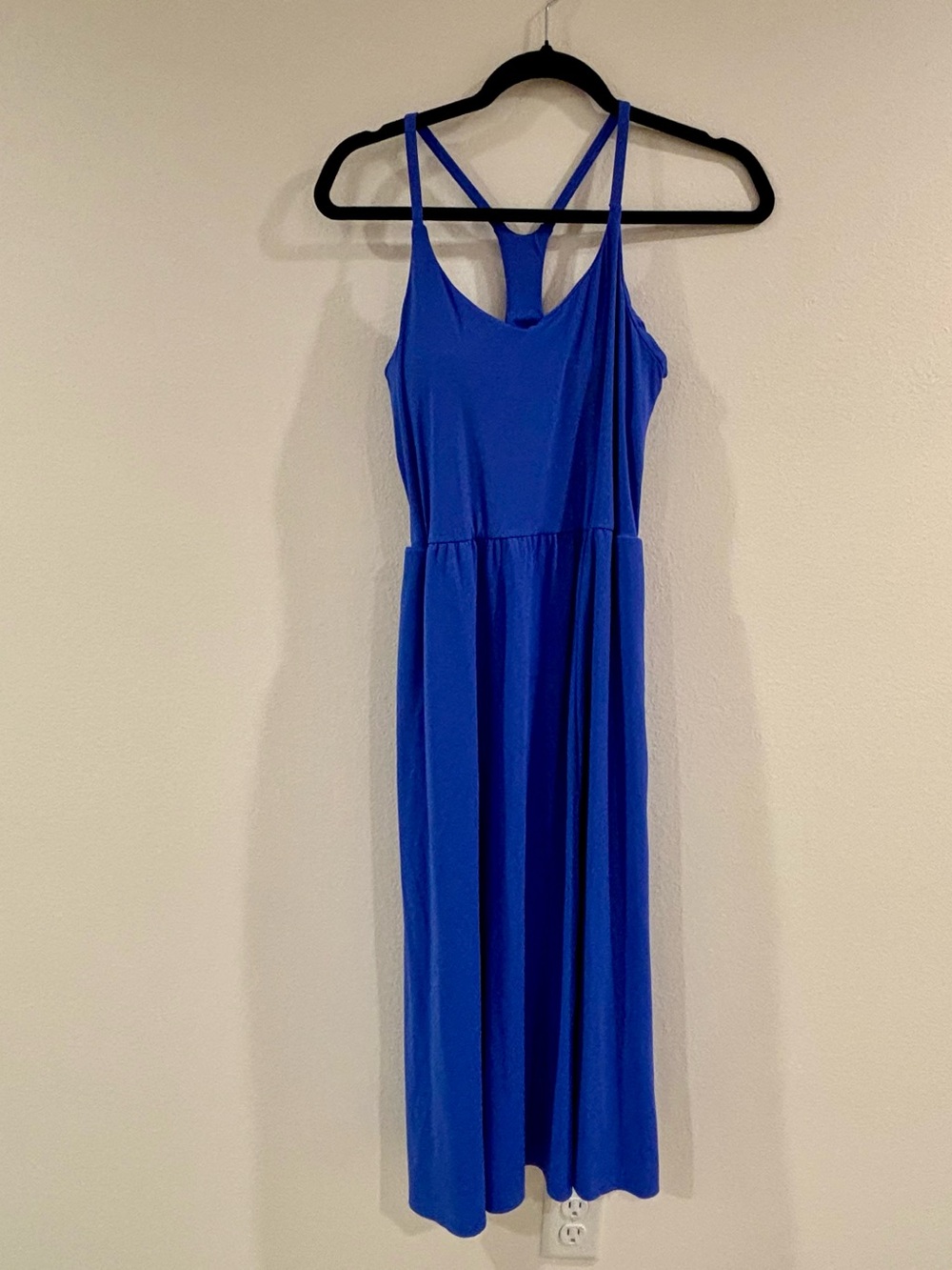 HALARA Blue Sleeveless Maxi Dress with Racerback